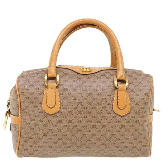 GUCCI Micro GG Supreme Hand Bag PVC Leather Beige 002 58 4422 Auth yk10311 - Picture 2 of 16